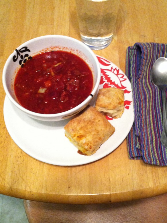 Spicy Sausage Borscht