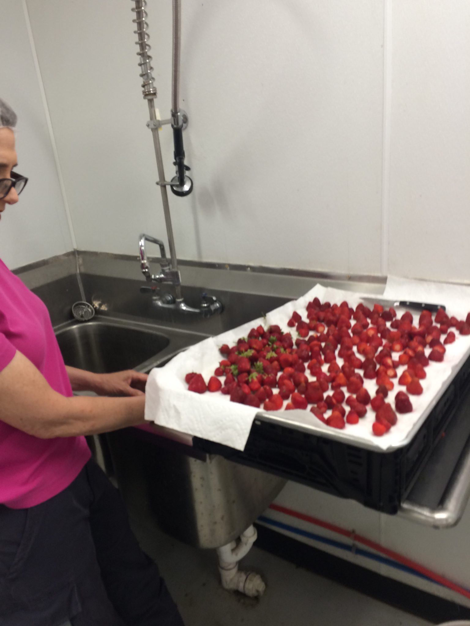 freezing strawberries on tray freezing strawberries on tray