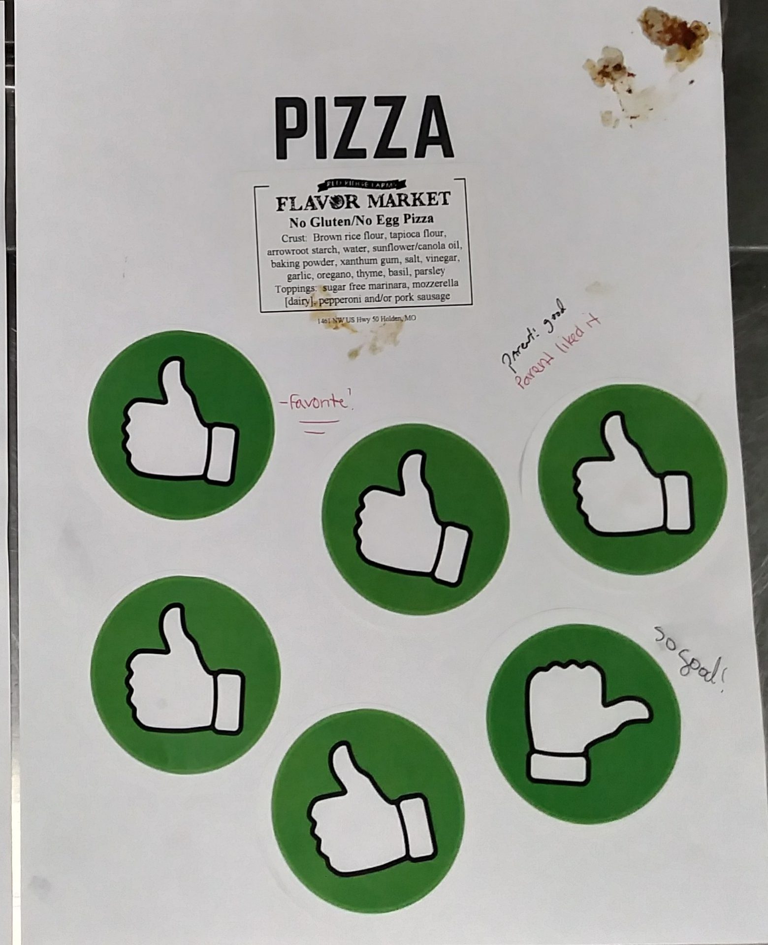 5student eval of pizza 5student eval of pizza